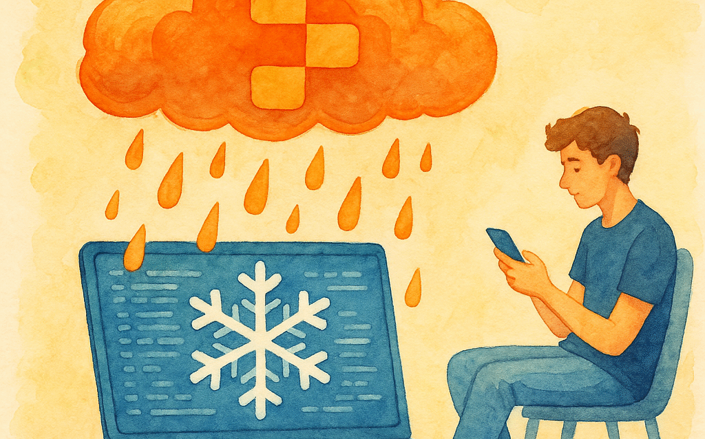 Raincloud computer drawing