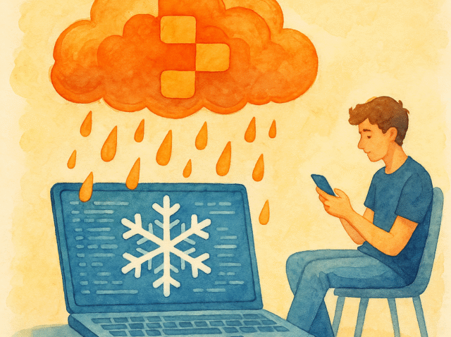 Raincloud computer drawing