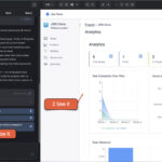 Fei Studio interface showing a Jira Clone analytics dashboard with the Describe it, See it, Ship it workflow