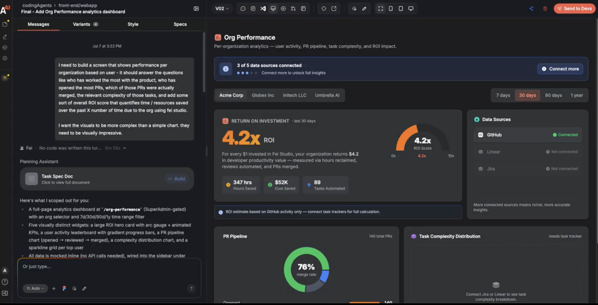 Build mode in Fei Studio